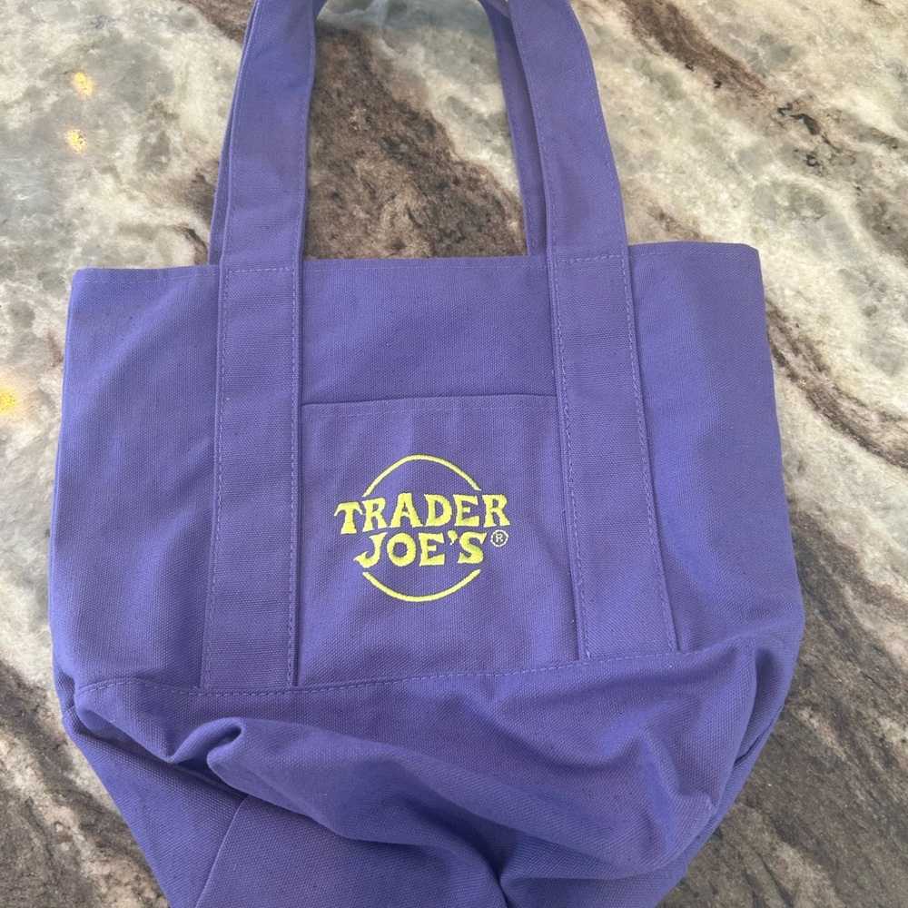 Trader Joe's Purple mini Halloween Tote Bag GUC - Picture 2 of 5
